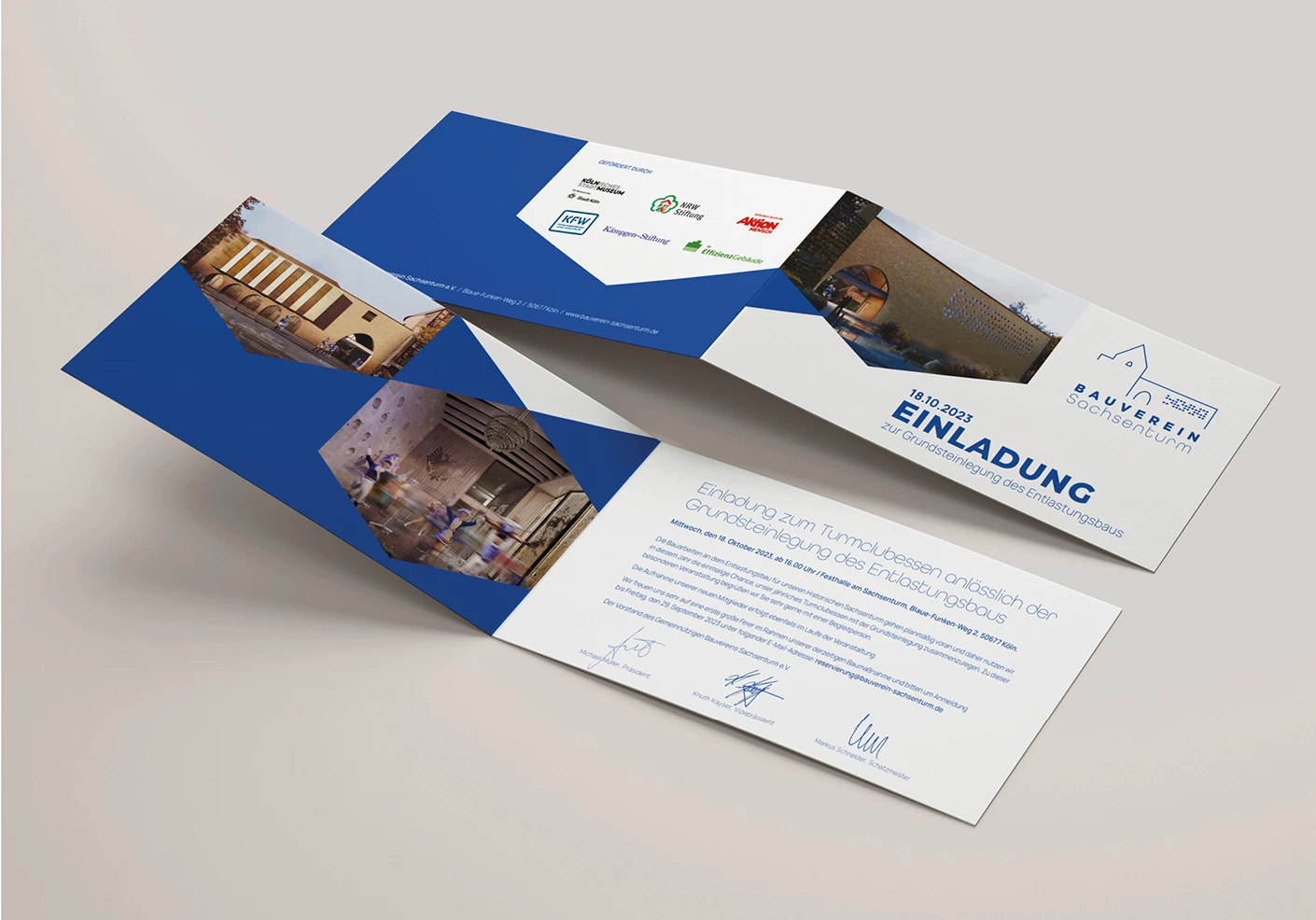 Flyer Einladung Bauverein Sachsenturm