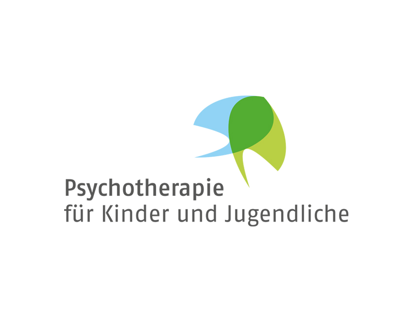 Logo für Psychotherapie für Kinder und Jugendliche Jamilla Youssofi in Köln, das Unterstützung und Beratung für junge Menschen in psychischen Krisen symbolisiert. Farbliche Gestaltung in Blau und Grün. Logodesign Köln
