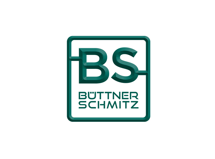 Logo der Firma Büttner Schmitz in Solingen mit den Initialen BS in modernem Design. Die Farbgestaltung in Grün vermittelt Professionalität und Vertrauen. Ideal für Branding und Unternehmensidentität. Logodesign Köln