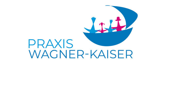 Logo der Praxis Wagner-Kaiser, das eine freundliche und einladende Atmosphäre für Patienten vermittelt. Ideal für Familienmedizin und kinderfreundliche Gesundheitsversorgung. Logodesign Köln